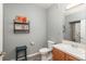 Guest bathroom with updated vanity and a toilet at 3512 Cascina Pl # A, Highlands Ranch, CO 80126