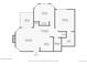Detailed floor plan of unit showing room dimensions, including kitchen, dining, living room, bedrooms, balcony and bathroom at 2428 W 82Nd Pl # 2D, Westminster, CO 80031