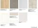 Showcasing interior finish samples, including flooring, countertops, backsplash, tile, and cabinet door selections at 16517 W 92Nd Pl, Arvada, CO 80007