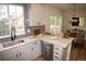 This kitchen features granite countertops, tile backsplash, and stainless steel appliances at 6845 S Webster St # E, Littleton, CO 80128