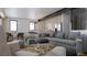 Living room features a contemporary sectional sofa, accent pillows, and a stylish coffee table at 621 Lombardi Cir, Louisville, CO 80027