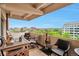 Inviting balcony with comfortable seating offering stunning city skyline views at 3131 E Alameda Ave # 704, Denver, CO 80209