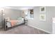 Finished basement bedroom features neutral carpet, decor and natural light at 2026 S Lincoln St, Denver, CO 80210