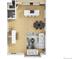 Main floor plan showcasing kitchen, living area, and dining space at 4640 Tennyson St # 29, Denver, CO 80212
