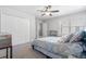 View of the bedroom showing storage and access to the rest of the home at 10000 E Yale Ave # 41, Denver, CO 80231