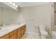 Spacious bathroom featuring a double vanity with good storage space and updated fixtures at 8726 S Kline St # A204, Littleton, CO 80127
