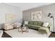 Modern living room with comfortable seating and contemporary artwork at 105 Fillmore St # 204, Denver, CO 80206