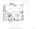 Detailed floorplan showing the layout of the living room, dining area, kitchen, and balcony at 31258 Niakwa Rd, Evergreen, CO 80439