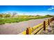 Picturesque community walking trail with scenic views of the neighborhood and surrounding landscapes at 947 W Beverly St, Elizabeth, CO 80107
