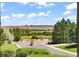 Picture window view featuring the community lake, walking paths and landscaping at 10293 E Sheri Ln, Englewood, CO 80111