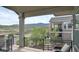 Covered balcony overlooking open space and mountains at 3255 Waterfront Dr, Monument, CO 80132