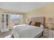 Comfortable bedroom with a large window for natural light and neutral decor at 7040 E Girard Ave # 406, Denver, CO 80224