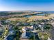 Stunning aerial view of a lakeside community with beautifully landscaped homes and a community pool at 27235 E Lakeview Pl, Aurora, CO 80016