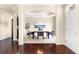Formal dining room with elegant chandelier and hardwood floors at 27235 E Lakeview Pl, Aurora, CO 80016