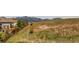 Expansive backyard featuring lush surroundings, privacy fencing, and stunning mountain views at 9571 Yucca Ct, Arvada, CO 80007