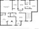 Floor plan showcasing the primary bedroom, 2 bedrooms, 3 baths, hall, laundry room, and a walk-in closet at 9571 Yucca Ct, Arvada, CO 80007