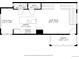 Floorplan illustrating the layout of a home, including the kitchen, dining area, living room, balcony, pantry, and bath at 2830 W 32Nd Ave, Denver, CO 80211
