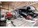 Large garage with plenty of space for vehicles and equipment at 42280 Kingsmill Cir, Elizabeth, CO 80107