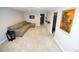 This finished basement area offers flexible living space with neutral carpeting and a calm, inviting atmosphere at 3111 W Bails Pl, Denver, CO 80219