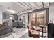 Finished basement space transformed to a salon with chairs and mirrors at 368 S Humboldt St, Denver, CO 80209