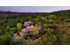 Stunning aerial view of a luxurious home nestled within a lush, green neighborhood at 722 Evening Star Dr, Castle Rock, CO 80108