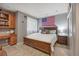 Cozy bedroom featuring a comfortable bed, built in desk, and charming decor for a relaxing retreat at 722 Evening Star Dr, Castle Rock, CO 80108