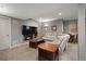 Finished basement area featuring a comfortable seating area and a TV at 722 Evening Star Dr, Castle Rock, CO 80108
