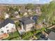 Aerial view of a single-Gathering home featuring a well-maintained yard, patio, and mature trees at 11519 Wray Ct, Parker, CO 80134