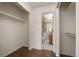 Well-organized walk-in closet providing abundant storage and easy access to your clothing and accessories at 11519 Wray Ct, Parker, CO 80134