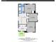 Second floor plan highlighting three bedrooms, a bathroom, and a balcony for comfortable living at 444 S Pearl St, Denver, CO 80209