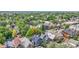 Neighborhood aerial view showcasing houses with lush greenery and a serene, community-focused environment at 444 S Pearl St, Denver, CO 80209