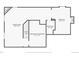 Basement floor plan showing a Gathering room with fireplace, bedroom, bathroom, and unfinished area at 6432 E Jamison Cir, Centennial, CO 80112