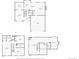 Detailed floor plan showcasing the layout of the home's first floor, second floor, and basement at 6432 E Jamison Cir, Centennial, CO 80112