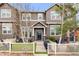 Charming townhome with a cozy front yard, inviting entrance, and lovely curb appeal at 3502 Nez Perce Trl, Castle Rock, CO 80109