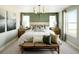 A serene bedroom features a luxurious bed, complemented by natural light and elegant decor for ultimate relaxation at 3343 N Catawba Way, Aurora, CO 80019