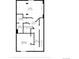 Detailed floor plan featuring the bedroom, bath, laundry, and additional rooms with dimensions at 7729 S Cove Cir, Centennial, CO 80122