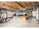Unfinished basement space featuring exposed ductwork and framing, with potential for customization at 42425 Forest Oaks Dr, Elizabeth, CO 80107