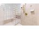 Modern shower area with glass block partition and upscale fixtures, adding a touch of elegance at 203 S Jackson St, Denver, CO 80209