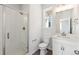 Bathroom with shower, toilet and single vanity at 8570 Eagle River St, Littleton, CO 80125