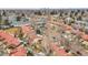 Aerial view of the neighborhood, showing the property's location and distant city views at 2665 S Sheridan Ct, Lakewood, CO 80227