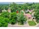 Aerial view of condo surrounded by trees, offering a serene and private setting at 2665 S Sheridan Ct, Lakewood, CO 80227