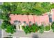 Overhead view of condo featuring a private patio and surrounding lush greenery at 2665 S Sheridan Ct, Lakewood, CO 80227