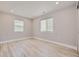 Bright bedroom with laminate wood floors and window blinds at 3227 N Steele St, Denver, CO 80205