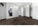 Another view of the bedroom, showing a door leading to an ensuite bathroom, and a door to a closet at 3742 S Granby Way, Aurora, CO 80014