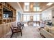 Spacious lounge area with pool table, seating, and stylish decor at 3401 Arapahoe Ave # 105, Boulder, CO 80303
