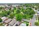 High-angle view showing a neighborhood next to a park, offering urban amenities and green spaces in a single location at 3611 N Vine St, Denver, CO 80205