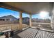 Covered back patio overlooking the backyard and neighborhood at 2906 E 163Rd Ave, Thornton, CO 80602