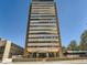 Front exterior of a high-rise building showcasing its architectural design and entrance at 1250 N Humboldt St # 201, Denver, CO 80218