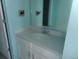 Bathroom featuring a modern vanity, sink, large mirror, and modern decor at 1153 Elbridge Dr, Elizabeth, CO 80107