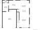 Floorplan diagram shows layout of laundry, bathroom, kitchen, dining, garage and living room at 20414 E 55Th Pl, Denver, CO 80249